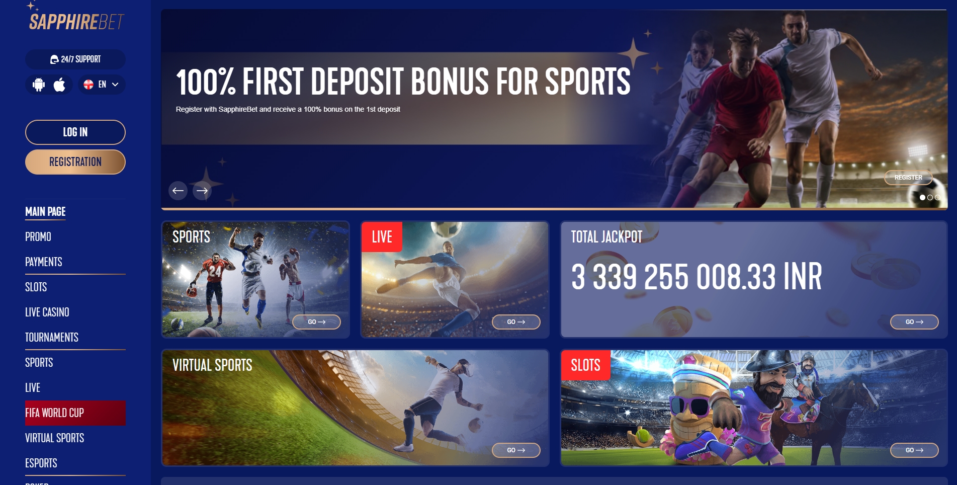 SapphireBet interface